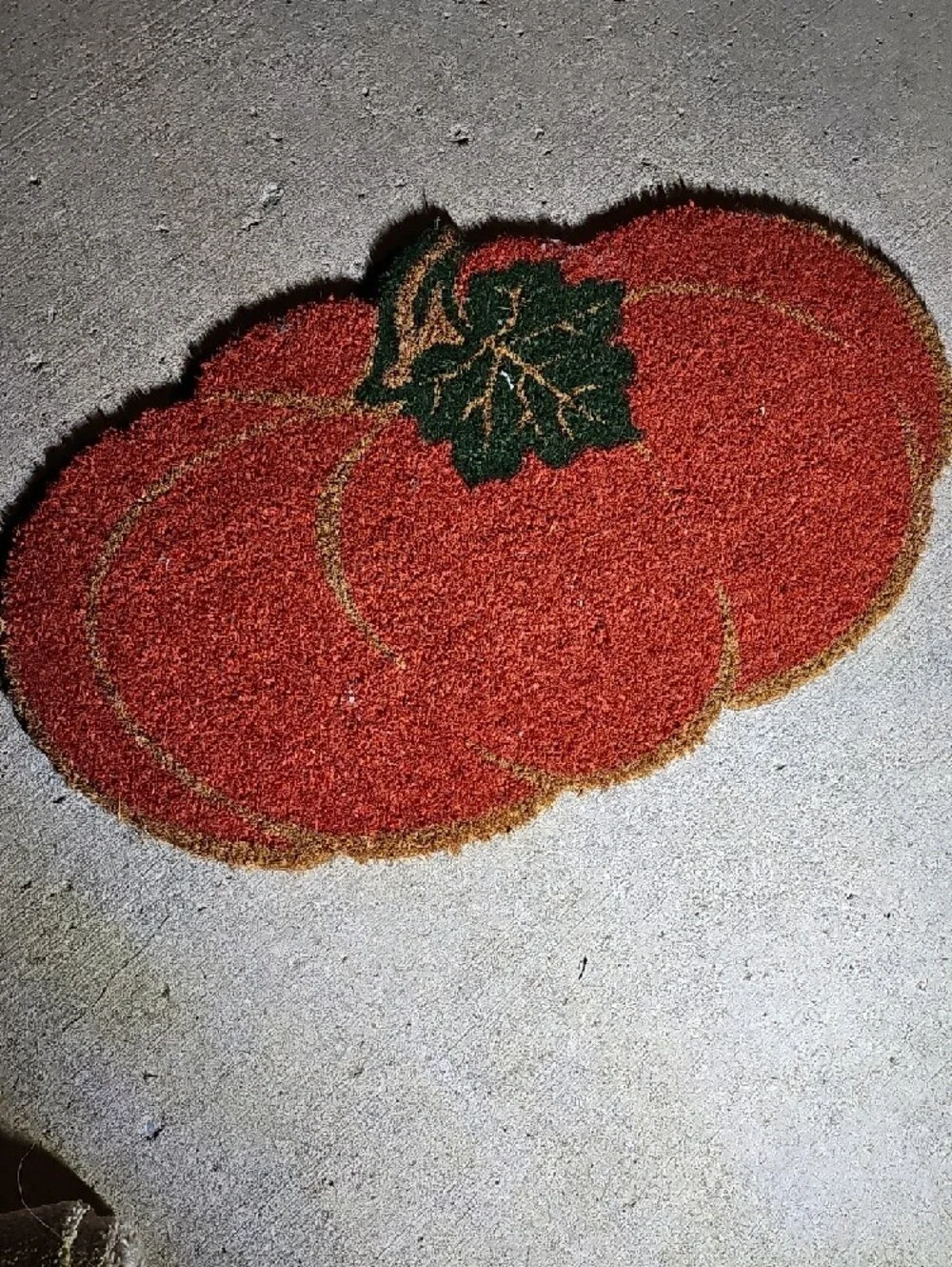 Autumn Pumpkin Coir Door Mat - Orange Welcome Accent